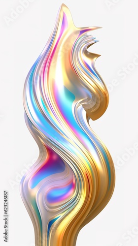 Rrainbow unicorn  rainbow swirl. Generative AI