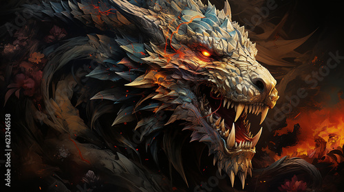 papel de parede de ficção de animais de dragão