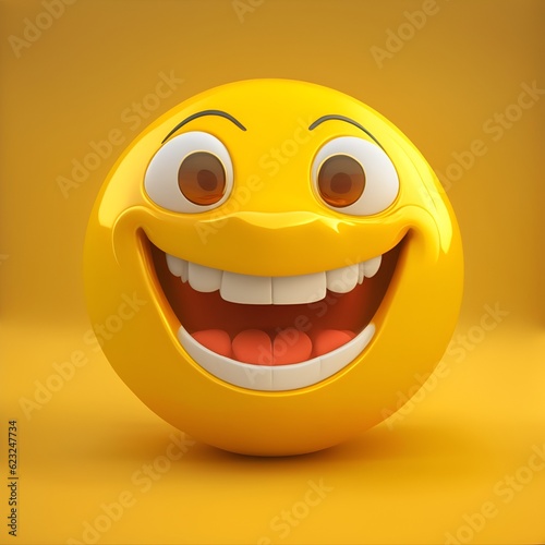 3D character smiling
