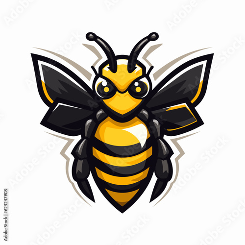 Esport vector logo bee, bee icon, bee head, vector, sticker