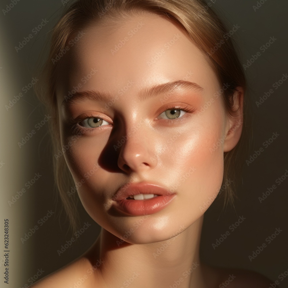 Portrait of beautiful blonde young woman with clean fresh skin, studio shot. Closeup beautiful face of a attractive adult girl with healthy skin. Pretty young woman with blond Portrait of beautiful blonde young woman with clean fresh skin, studio shot. Closeup beautiful face of a attractive adult girl with healthy skin. Pretty young woman with blond