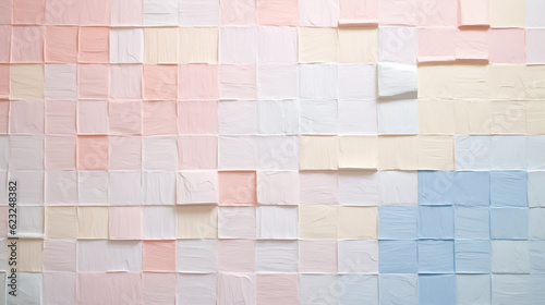 Textured Colored Paper Squares in Different Pastel Hues