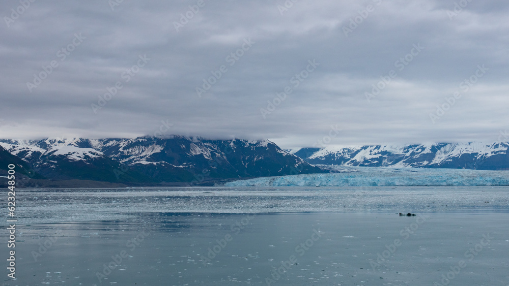 mountain in alaska landscape. snowy mountain in alaska. landscape of mountain in alaska.