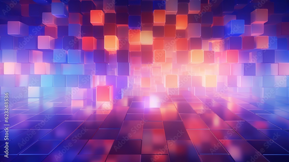 Abstract 3D tiles background in purple and pink colors Abstract 3D tiles background in purple and pink colors