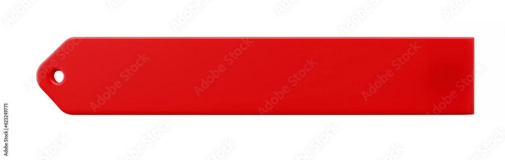 Obraz premium Red tag. Element for composing layouts. Space for copy.