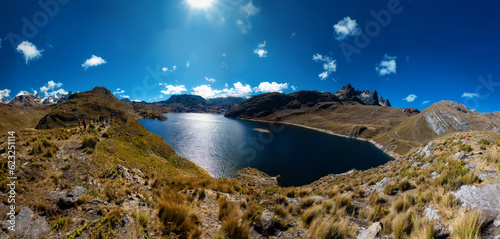 Viconga Lagoon located in Uramasa community, Cajatambo province, at 4600 msnm, in Lima Peru. photo