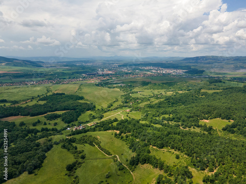 Aerial view of Vitosha Mountain near Village of Rudartsi   Bulgaria
