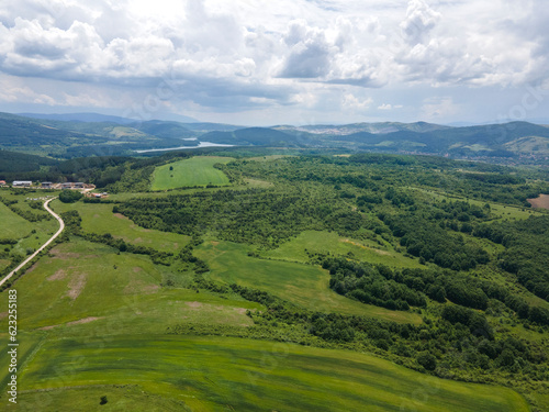 Aerial view of Vitosha Mountain near Village of Rudartsi,  Bulgaria