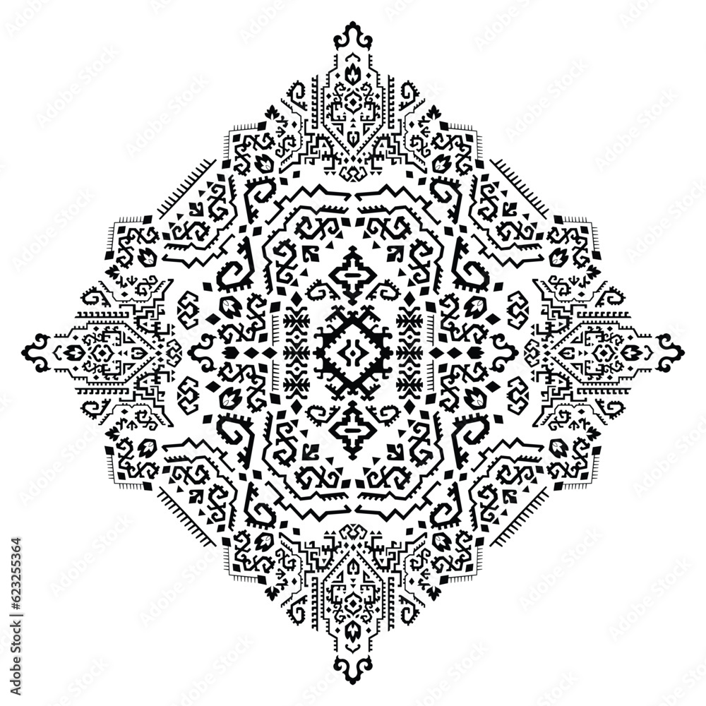 Ethnic vector geo seamless pattern