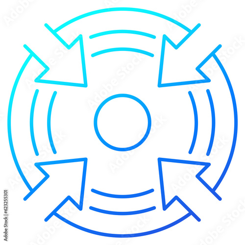Tableau sur toile specific focus, concentration line design icon