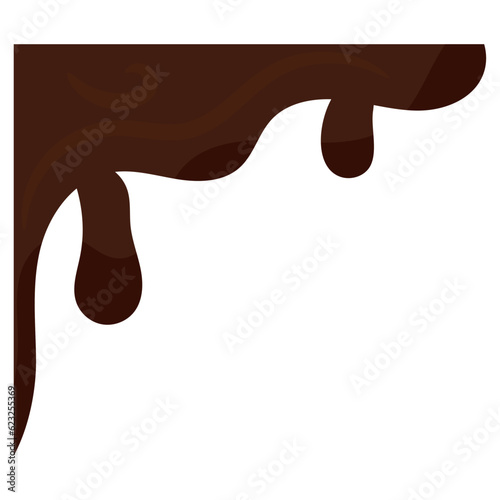 Isolated colored melted chocolate effect Vector