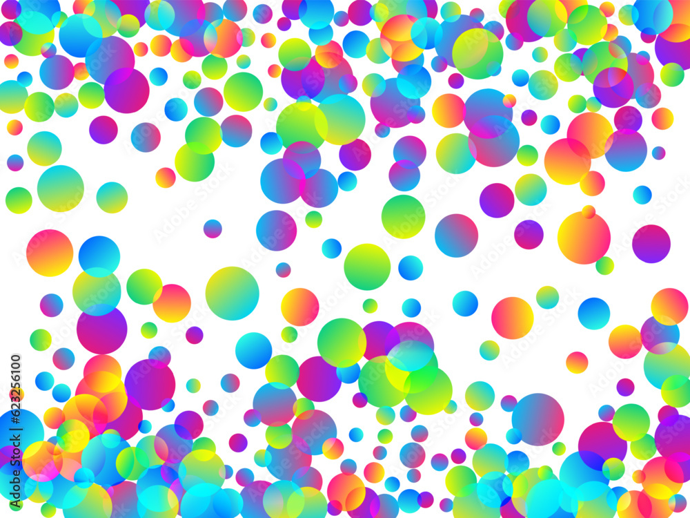 Magic party confetti scatter vector illustration. Rainbow round elements birthday decor. Surprise burst falling confetti. Prize event decor background. Gift streamers. Magic party confetti scatter vector illustration. Rainbow round elements birthday decor. Surprise burst falling confetti. Prize event decor background. Gift streamers.