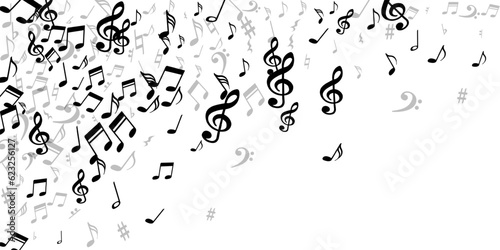 Musical note symbols vector wallpaper. Melody
