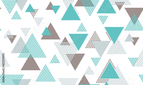 Triangle shapes seamless pattern vector design.