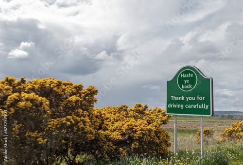 Haste ye back meaning come back soon on a sign