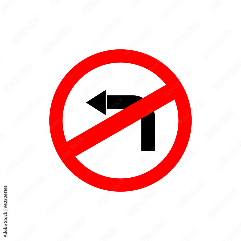 No left turn sign No left turn sign