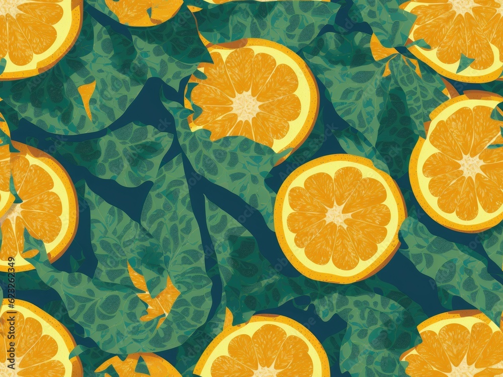 Seamless Patterns: citrus fruit Highly Detailed Seamless Patterns: citrus fruit Highly Detailed