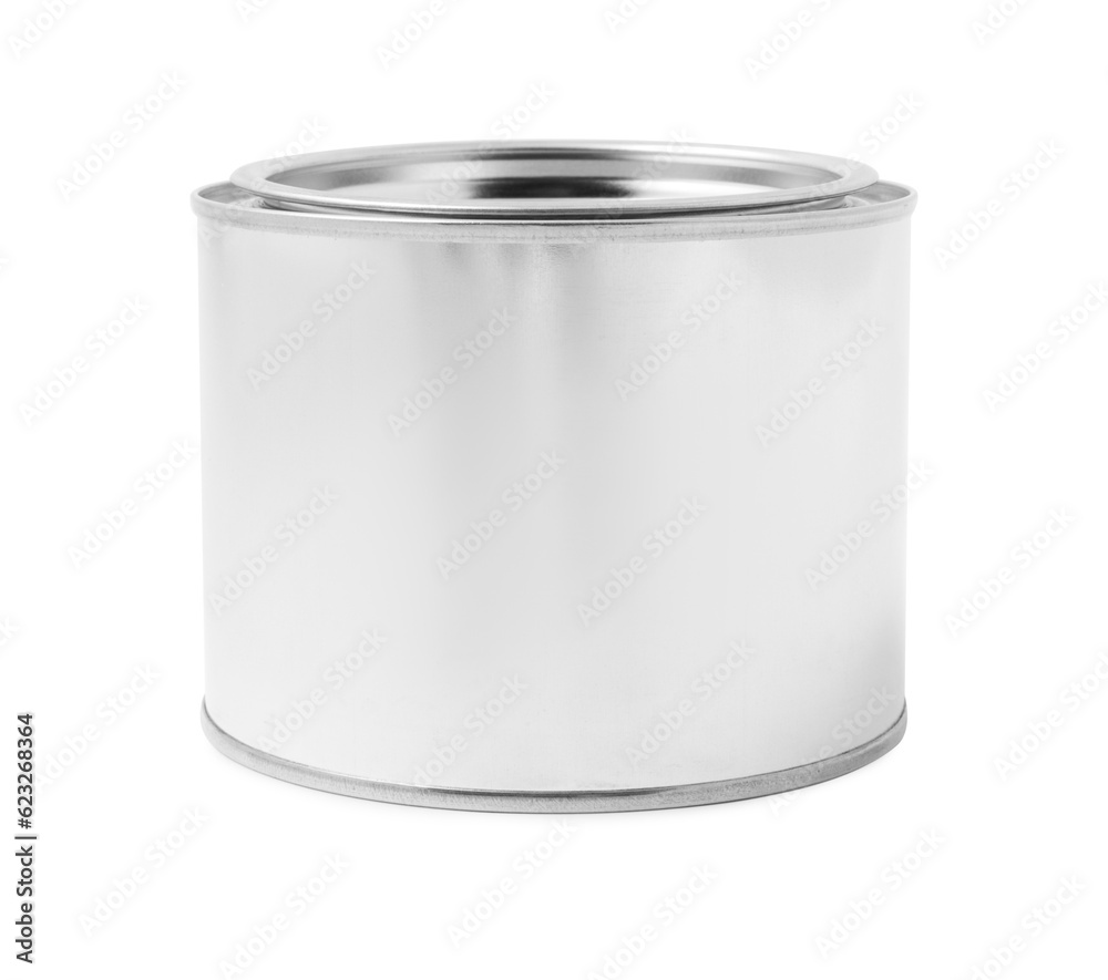 New metal paint can isolated on white New metal paint can isolated on white