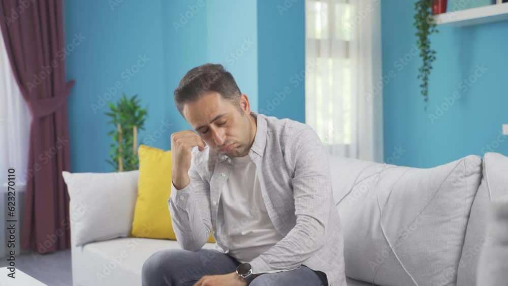 Man looking depressed at camera. Man looking depressed at camera.