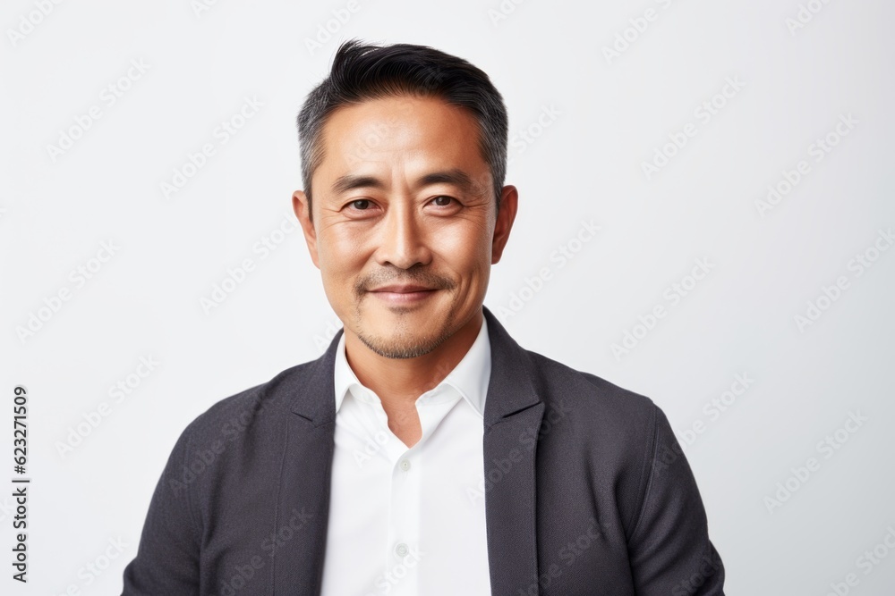 Portrait of a handsome asian man in suit looking at camera Portrait of a handsome asian man in suit looking at camera