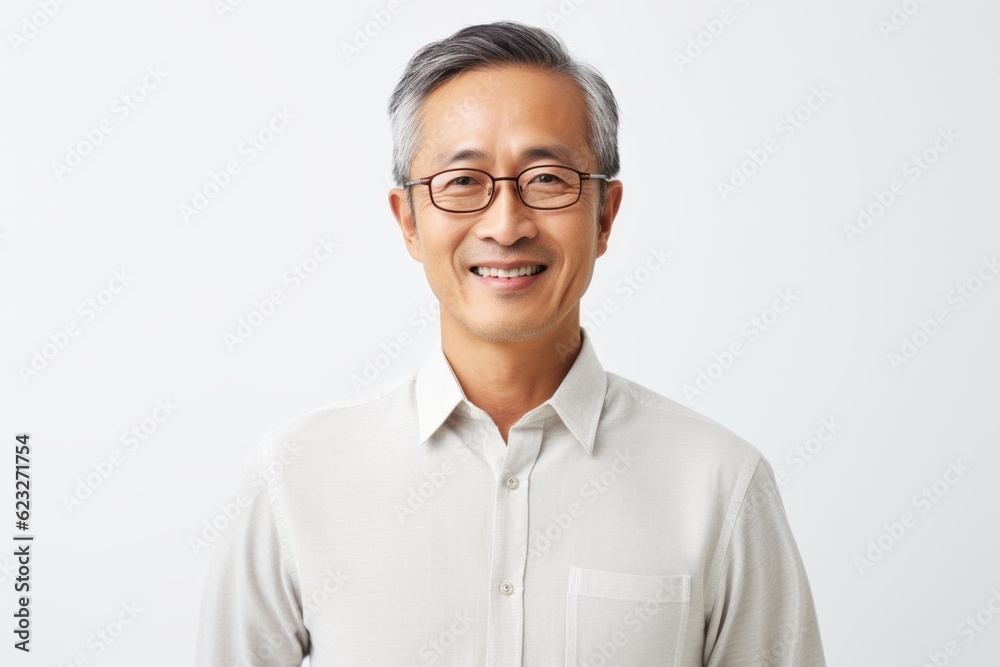 Portrait of a happy asian senior man with eyeglasses Portrait of a happy asian senior man with eyeglasses