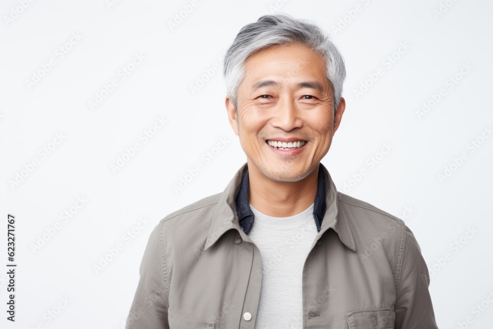 Portrait of an asian man smiling isolated on a white background Portrait of an asian man smiling isolated on a white background