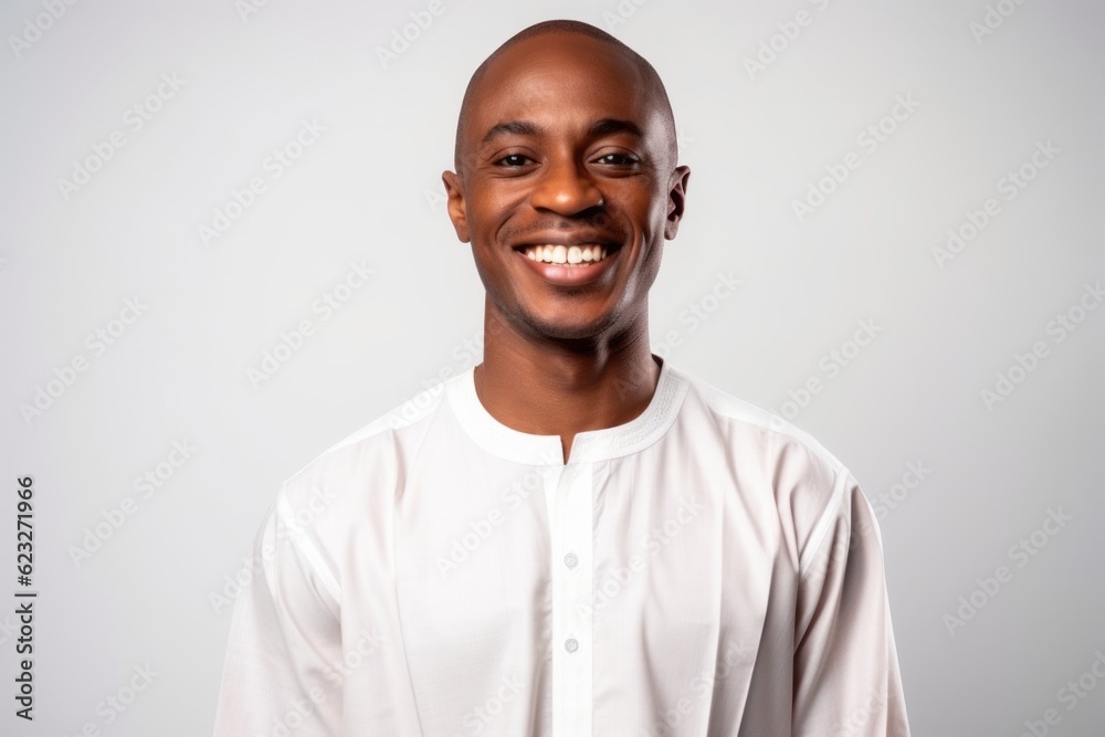 Portrait of a young african american man smiling isolated on a white background Portrait of a young african american man smiling isolated on a white background