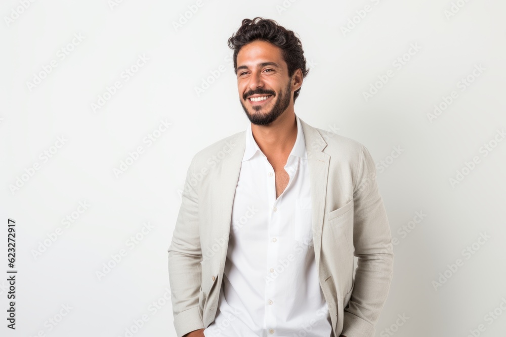 Portrait of a young handsome man smiling and looking at the camera Portrait of a young handsome man smiling and looking at the camera
