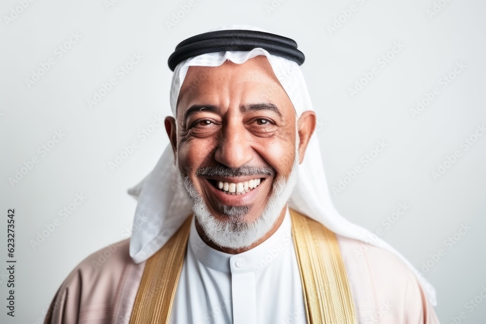 Portrait of a handsome arabian man smiling on white background Portrait of a handsome arabian man smiling on white background