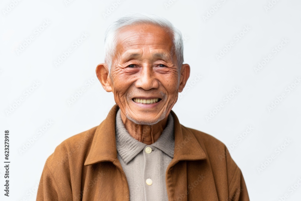 Portrait of happy senior asian man smiling and looking at camera Portrait of happy senior asian man smiling and looking at camera