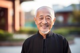 Portrait of a smiling senior asian man looking at the camera