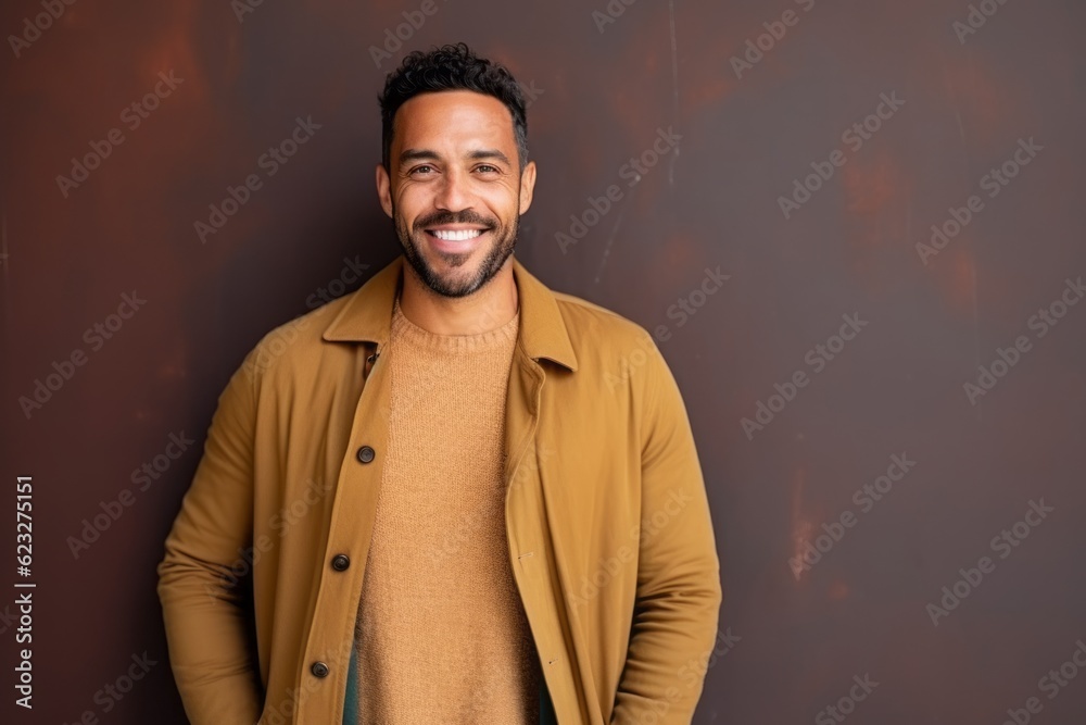 Obraz premium Portrait of a handsome young african american man smiling.