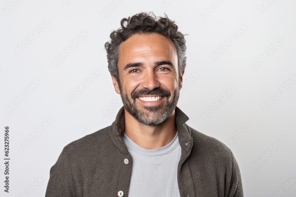 Portrait of a handsome middle-aged man smiling at the camera Portrait of a handsome middle-aged man smiling at the camera