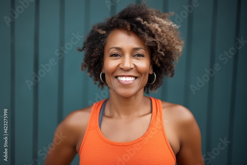 Portrait of a smiling young african american woman with afro hairstyle © Eber Braun