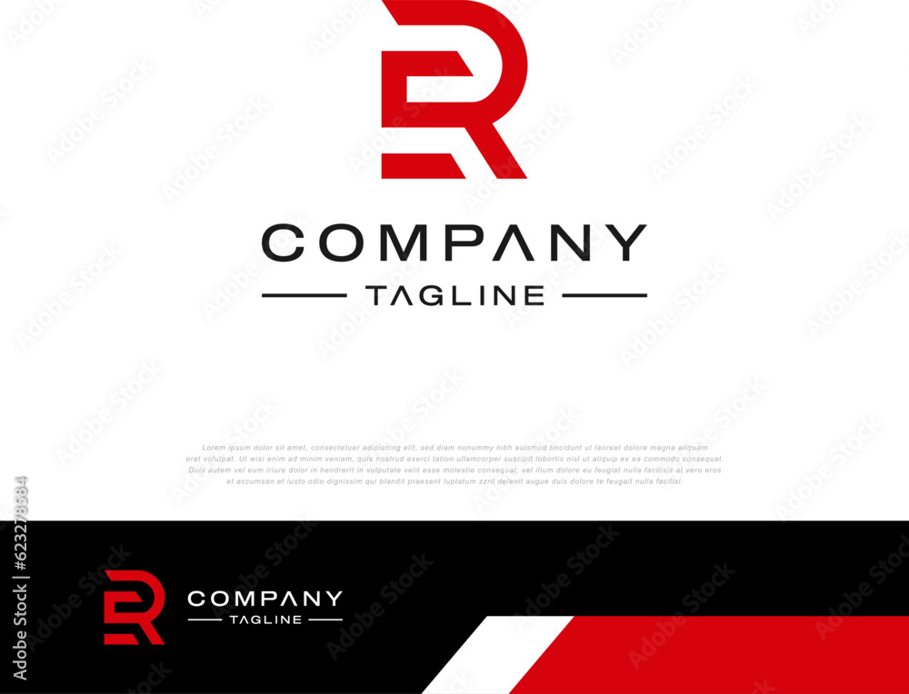 Modern RG or GR Logo