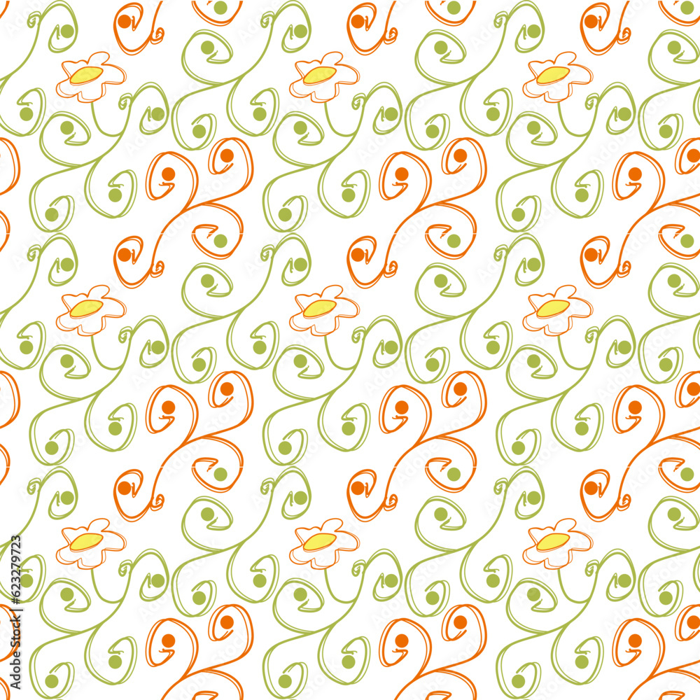 abstract pattern with circles and flower