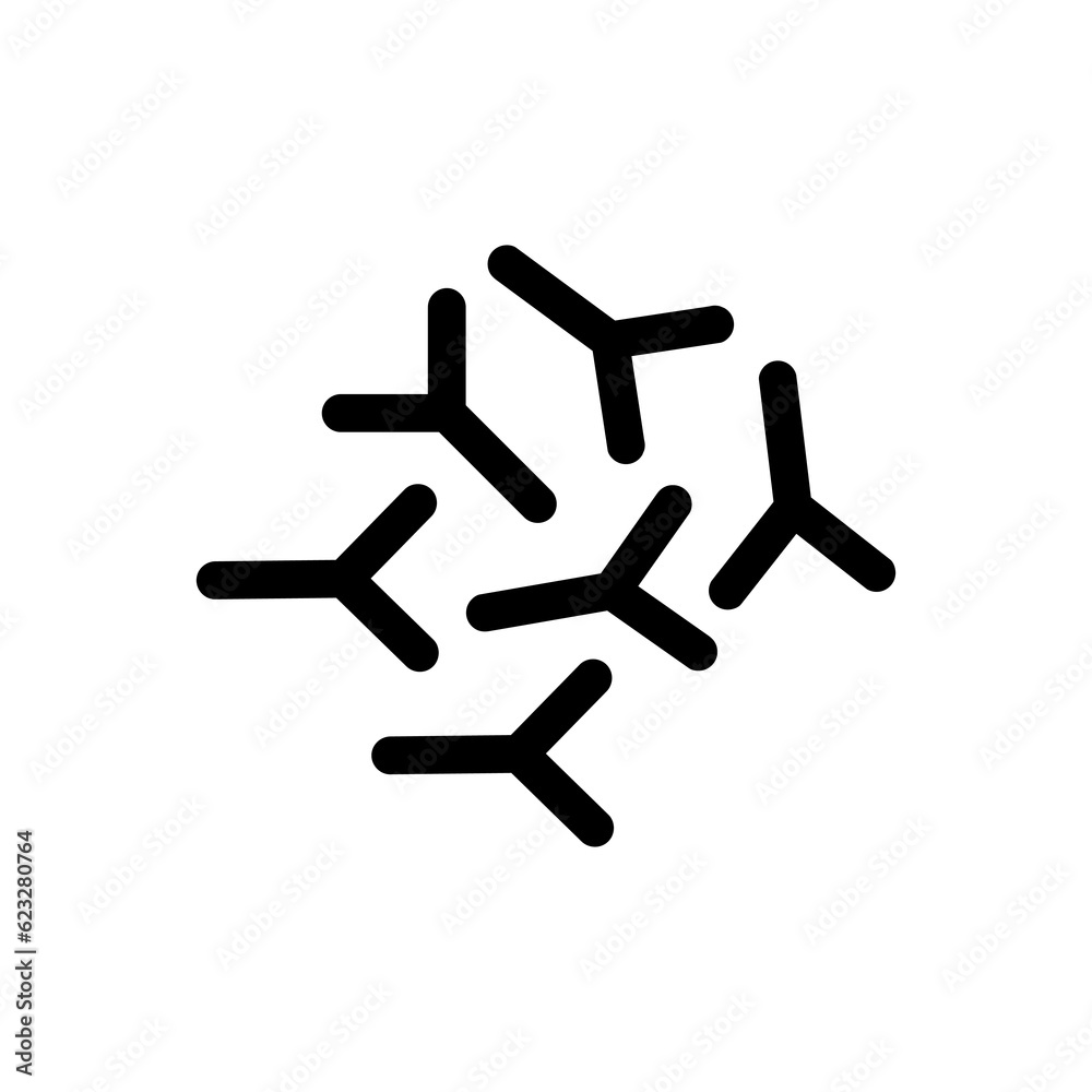 bifidobacterium icon, vector flat illustration on white background..eps bifidobacterium icon, vector flat illustration on white background..eps