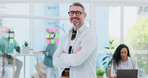Wallpaper Mural Happy, healthcare pride and a man with arms crossed at a hospital for consulting and cardiology. Smile, confident and face portrait of a mature surgeon or medical worker at a clinic for consultation Torontodigital.ca