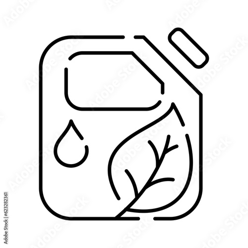 Gallon Gas Oil Petrol Nature Environment Isolated Outline Icon Design