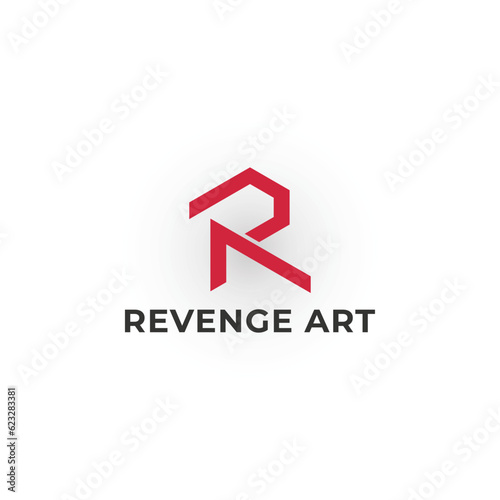 Abstract initial letter RA or AR in red color isolated on white background. Alphabet letter RA AR icon design with red color white background vector element applied for business and consulting logo.