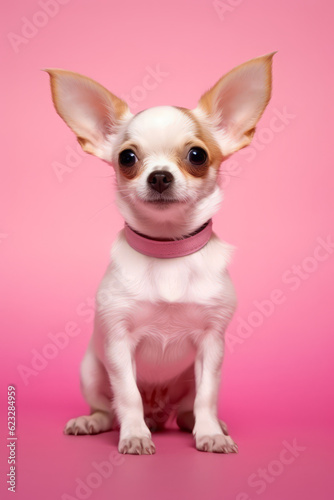 Very cute puppy Chihuahua in nature, national geography, Wide life animals. AI Generated. © Narin