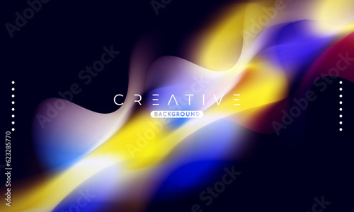 Abstract liquid gradient Background. Fluid color mix. Yellow and Blue vivid Color blend. Modern Design Template For Your ads, Banner, Poster, Cover, Web, Brochure, and flyer. Vector Eps 10