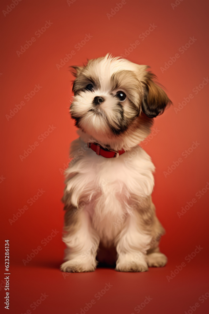 Very cute puppy Shih Tzu in nature, national geography, Wide life animals. AI Generated. Very cute puppy Shih Tzu in nature, national geography, Wide life animals. AI Generated.
