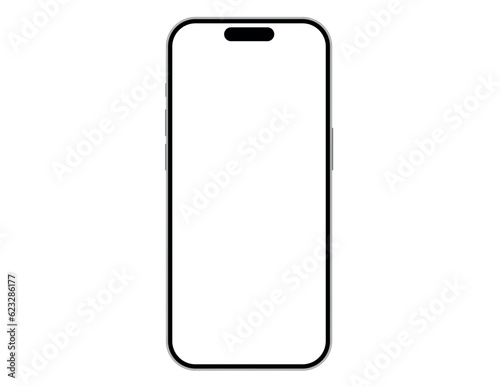 Canvas Print A a phone iphone in a transparent background in vector format