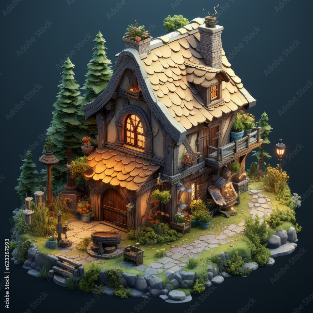 Fototapeta premium Little fantasy house « Generative AI, Generative, AI »