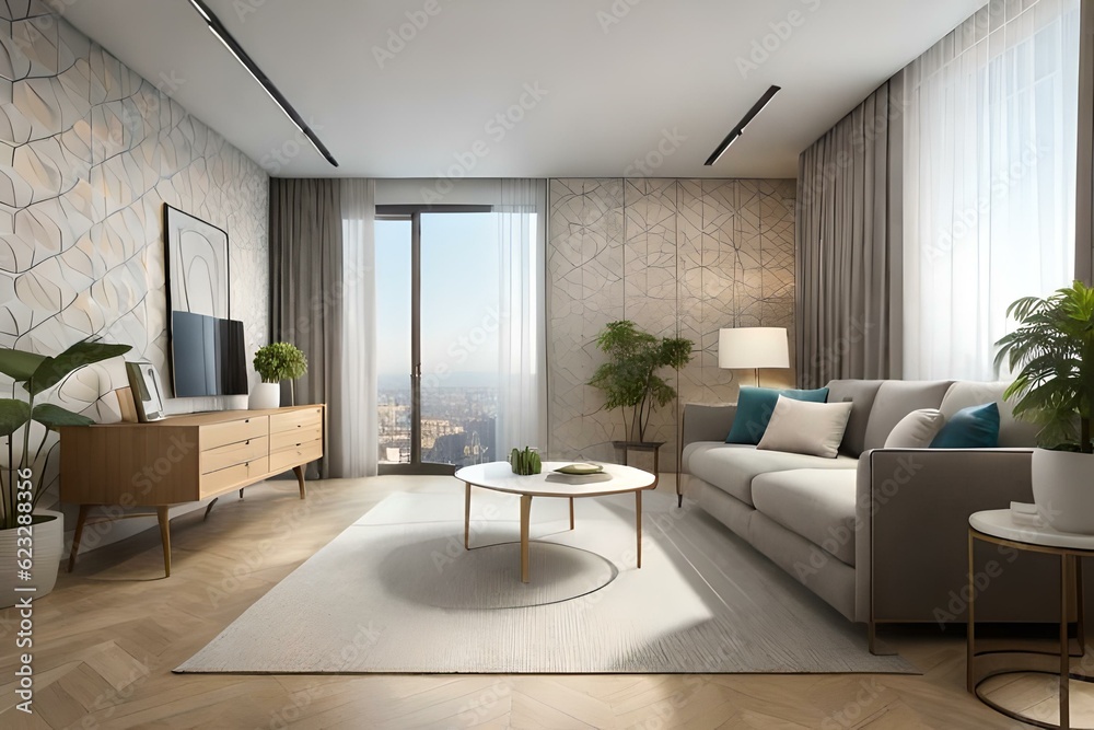 modern and beautiful apartment generated by AI tool modern and beautiful apartment generated by AI tool