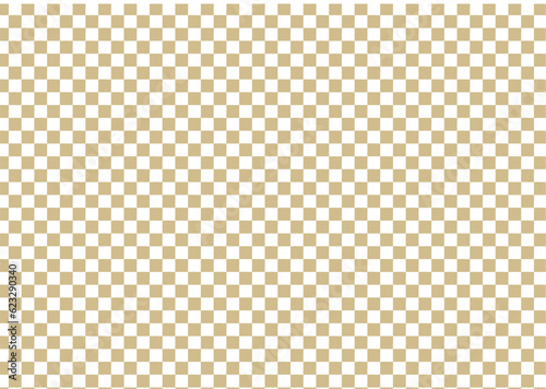 手書き風の金色の市松模様