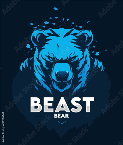 Beast Bear gaming with black background