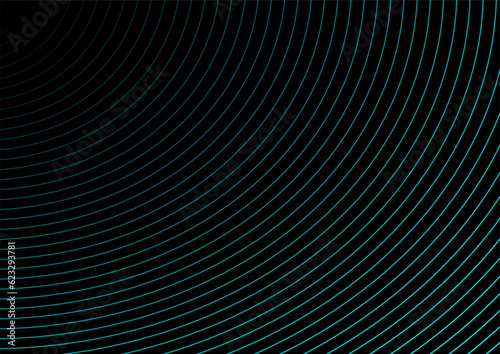 abstract line green in black background