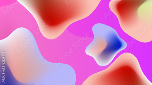 Fluid gradient background vector. Cute and minimal style posters with colorful, vibrant organic shapes and liquid color. Modern wallpaper design for social media, idol poster, banner, flyer.
